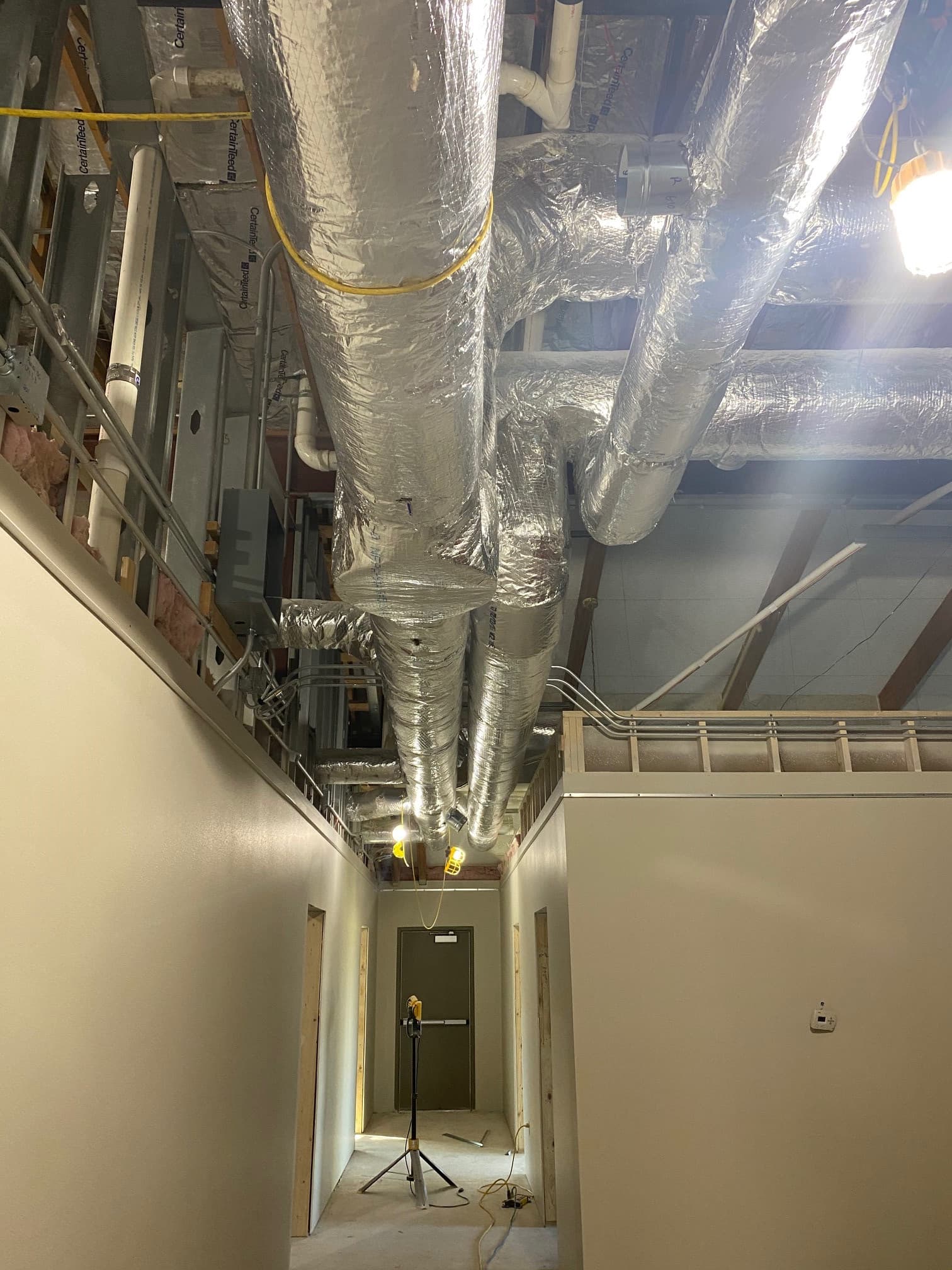 HVAC duct work in the ceiling